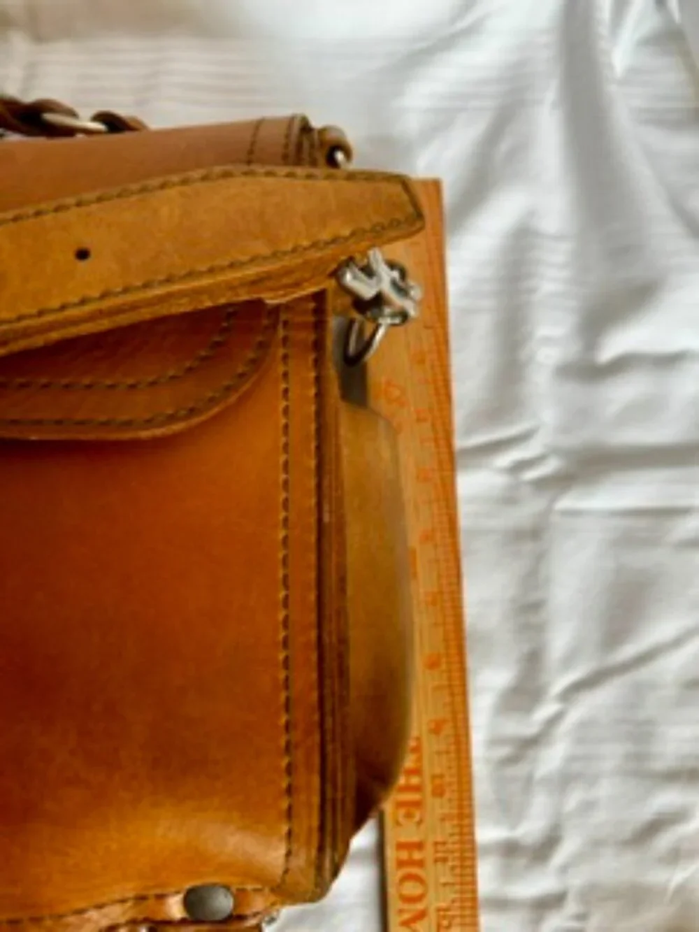 Tobacco color Saddleback Full Grain Leather Briefcase